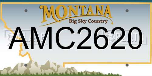 AMC2620 Montana License Plate