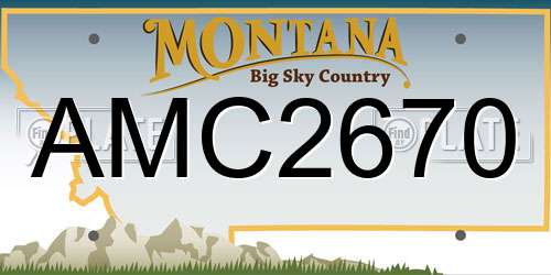 AMC2670 Montana License Plate