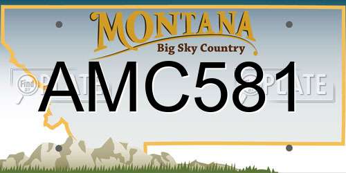AMC581 Montana License Plate
