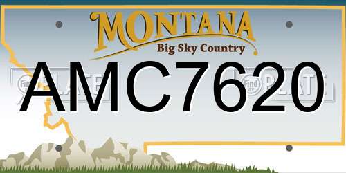 AMC7620 Montana License Plate