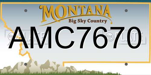 AMC7670 Montana License Plate