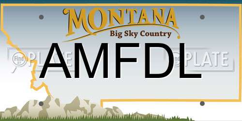 AMFDL Montana License Plate