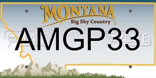 AMGP33 Montana License Plate