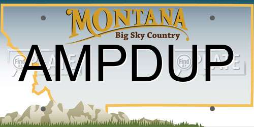 AMPDUP Montana License Plate