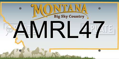 AMRL47 Montana License Plate