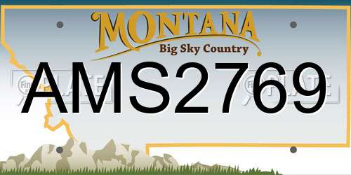 AMS2769 Montana License Plate