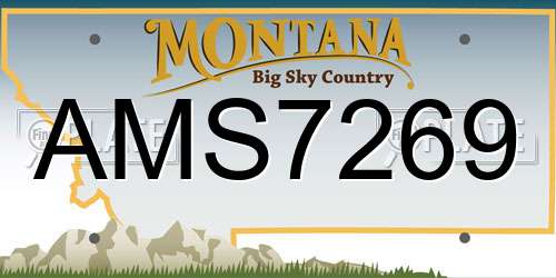 AMS7269 Montana License Plate