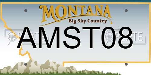 AMST08 Montana License Plate