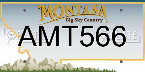 AMT566 Montana License Plate