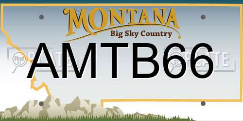 AMTB66 Montana License Plate