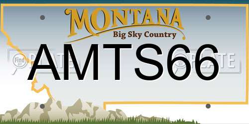 AMTS66 Montana License Plate