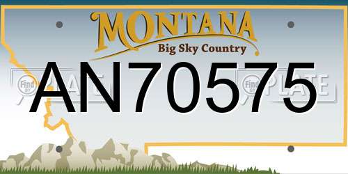 AN70575 Montana License Plate