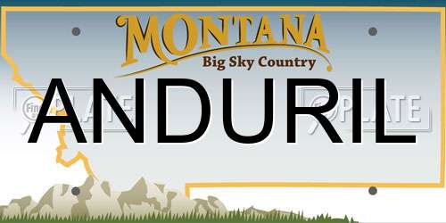 ANDURIL Montana License Plate