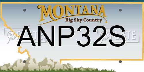 ANP32S Montana License Plate