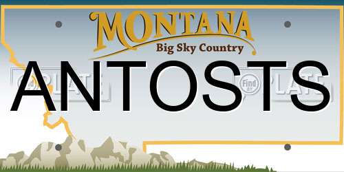 ANTOSTS Montana License Plate