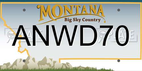 ANWD70 Montana License Plate