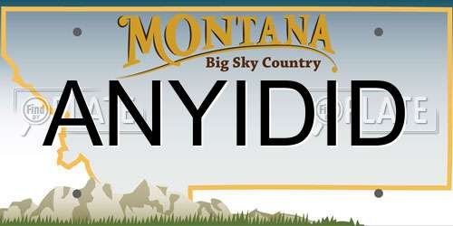 ANYIDID Montana License Plate