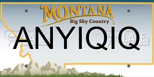 ANYIQIQ Montana License Plate
