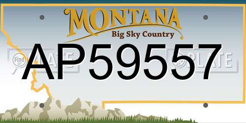 AP59557 Montana License Plate