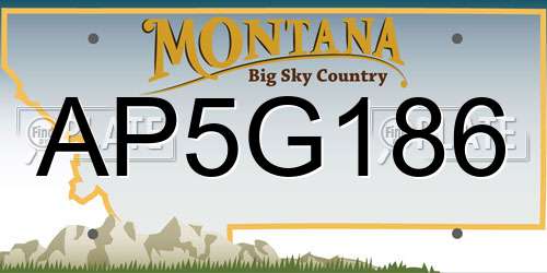 AP5G186 Montana License Plate