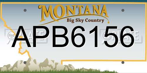 APB6156 Montana License Plate