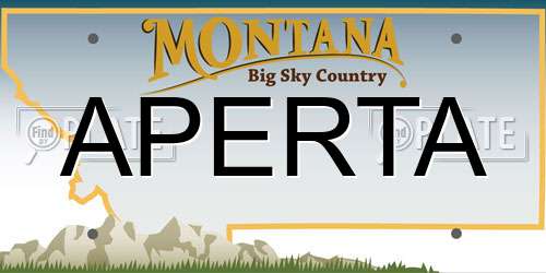 APERTA Montana License Plate
