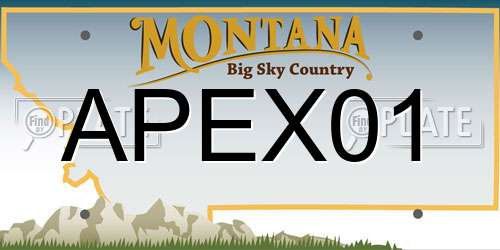 APEX01 Montana License Plate