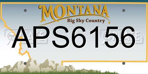 APS6156 Montana License Plate
