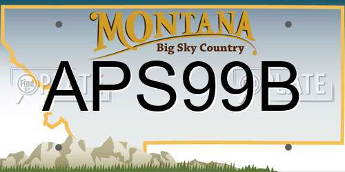 APS99B Montana License Plate