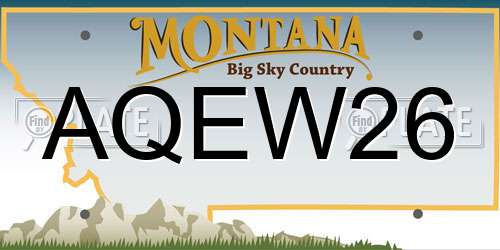 AQEW26 Montana License Plate