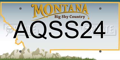 AQSS24 Montana License Plate