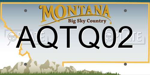 AQTQ02 Montana License Plate
