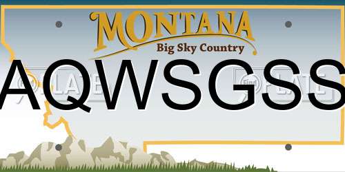 AQWSGSS Montana License Plate