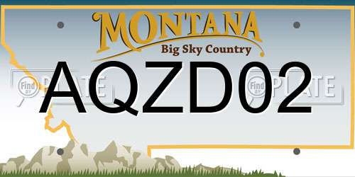 AQZD02 Montana License Plate