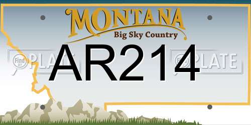 AR214 Montana License Plate