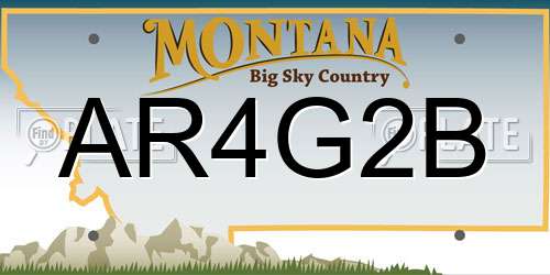 AR4G2B Montana License Plate
