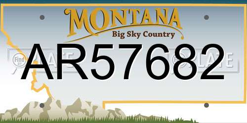 AR57682 Montana License Plate