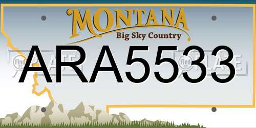 ARA5533 Montana License Plate