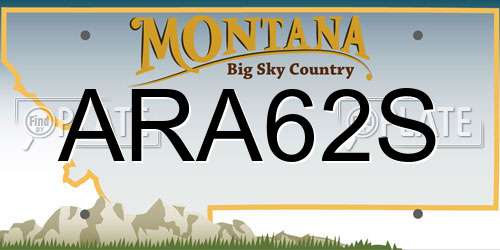 ARA62S Montana License Plate