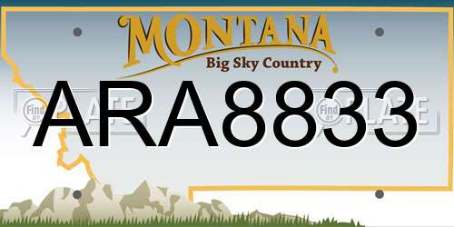 ARA8833 Montana License Plate