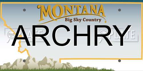 ARCHRY Montana License Plate