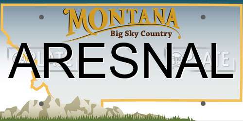 ARESNAL Montana License Plate