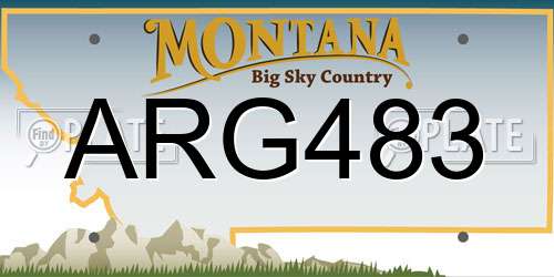 ARG483 Montana License Plate