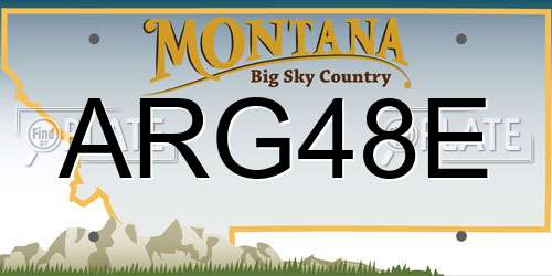 ARG48E Montana License Plate