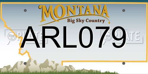 ARL079 Montana License Plate