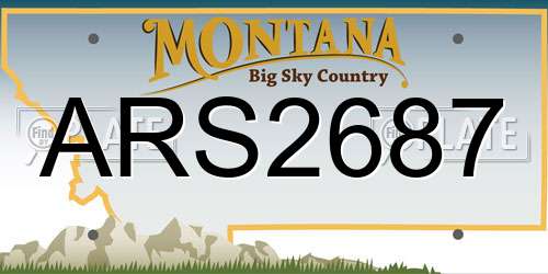 ARS2687 Montana License Plate