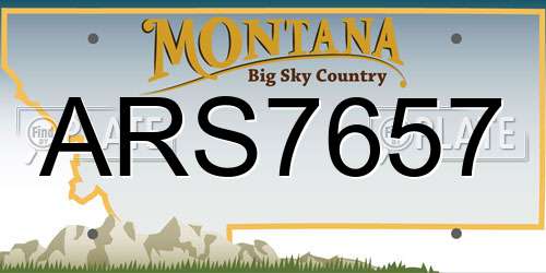 ARS7657 Montana License Plate