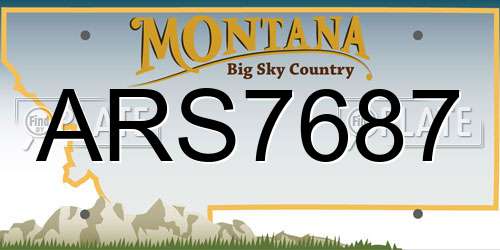 ARS7687 Montana License Plate