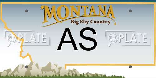 AS Montana License Plate