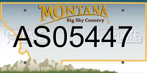 AS05447 Montana License Plate